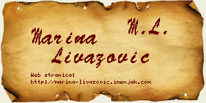 Marina Livazović vizit kartica
